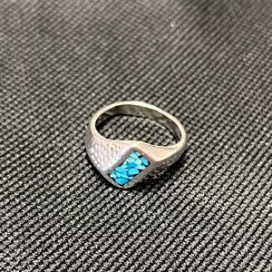 Sterling silver ring with turquoise